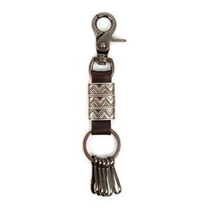Genuine Leather and Metal Tribal Fancy Keychain